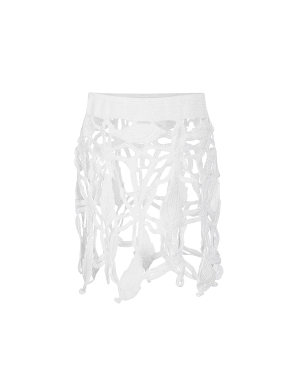 FLORES CROCHET MINI SKIRT