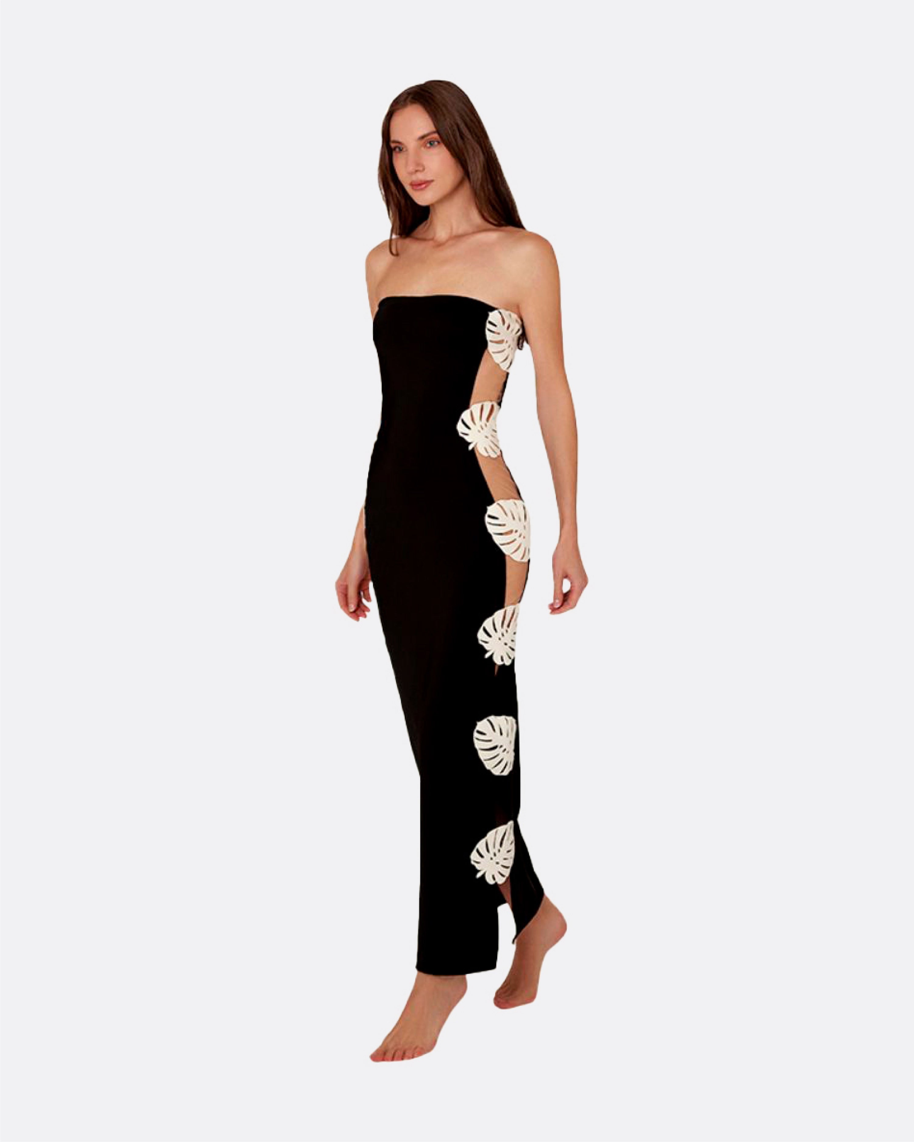 HOJA ROTA STRAPLESS DRESS