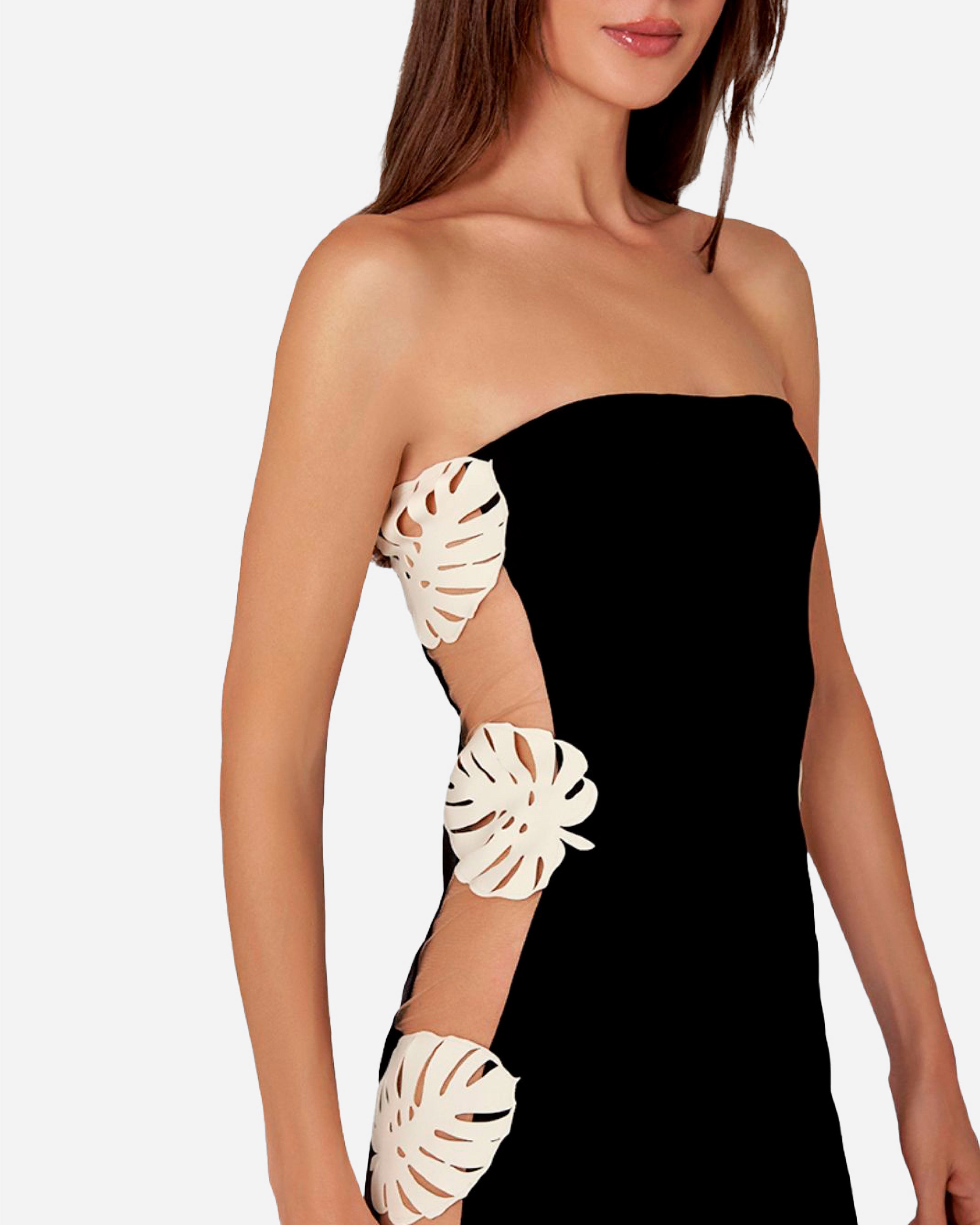 hoja rota dress in black bahia maria Bahia Maria Hoja Rota Dress