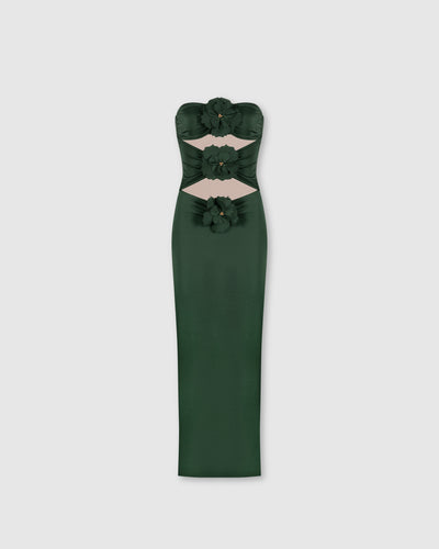 hoja rota dress in black bahia maria HOJA ROTA STRAPLESS DRESS – Bahía María Int