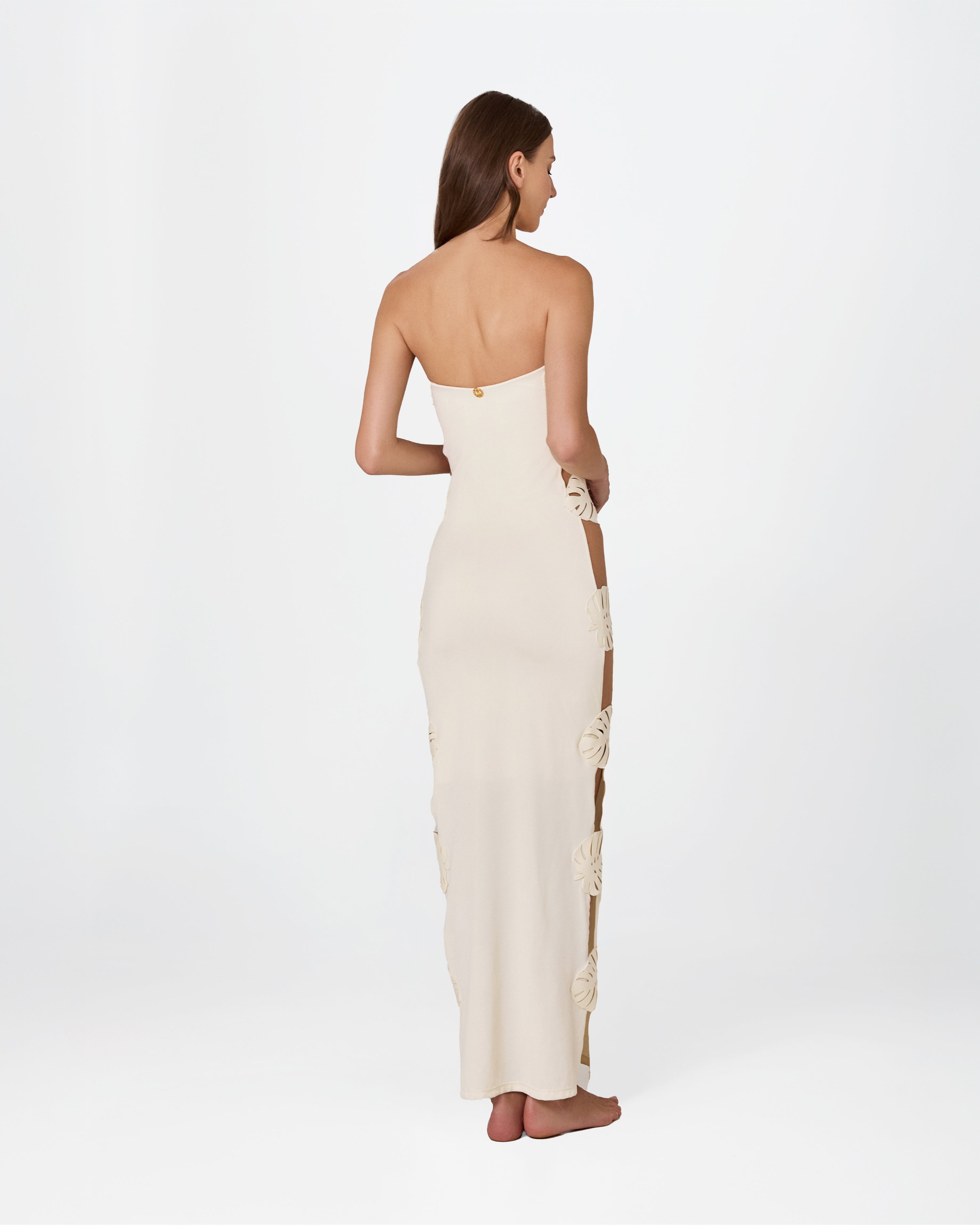 HOJA ROTA STRAPLESS DRESS